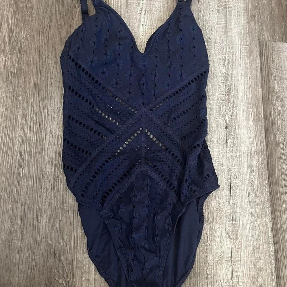 Blue One-piece swimsuit